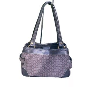 Fossil kanvas leather trim  handbag (bF)